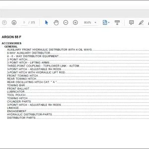 Same Tractor ARGON 55 F Parts Catalog Manual - PDF DOWNLOAD