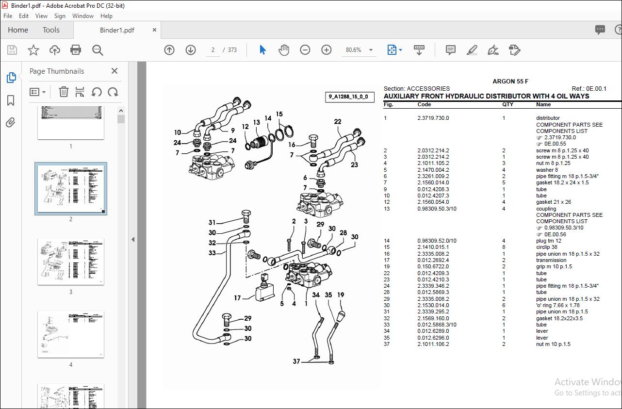 Same Tractor ARGON 55 F Parts Catalog Manual - PDF DOWNLOAD ...