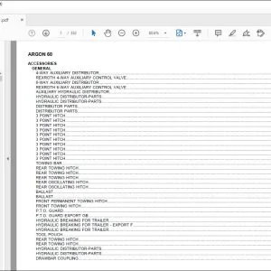 Same Tractor ARGON 60 Parts Catalog Manual - PDF DOWNLOAD