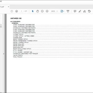 Same Tractor Antares 100 Parts Catalog Manual - PDF DOWNLOAD