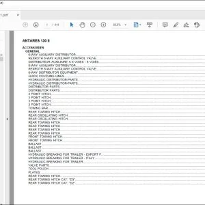 Same Tractor Antares 130 II Parts Catalog Manual - PDF DOWNLOAD