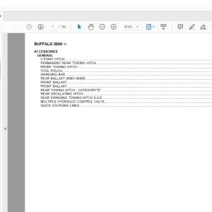 Same Tractor BUFFALO 3000 Parts Catalog Manual - PDF DOWNLOAD