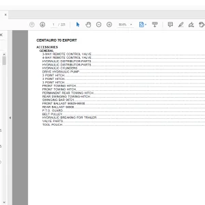 Same Tractor CENTAURO 70 EXPORT Parts Catalog Manual - PDF DOWNLOAD