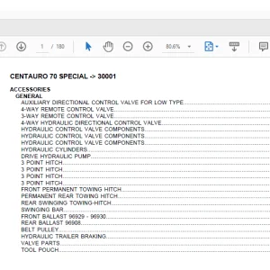Same Tractor CENTAURO 70 SPECIAL after 3000 Parts Catalog Manual - PDF DOWNLOAD