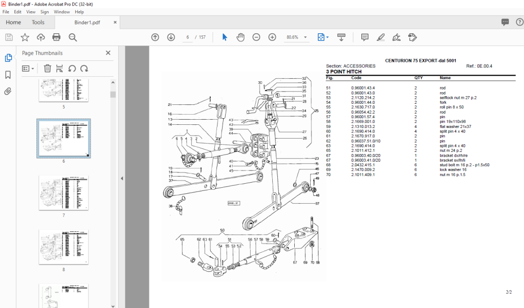 Same Tractor CENTAURO 75 EXPORT-dal 5001 Parts Catalog Manual - PDF ...