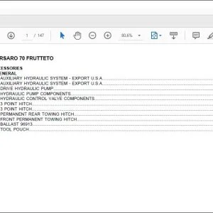 Same Tractor CORSARO 70 FRUTTETO Parts Catalog Manual - PDF DOWNLOAD