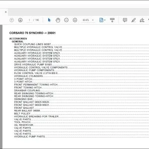 Same Tractor CORSARO 70 SYNCHRO after 20001 Parts Catalog Manual - PDF DOWNLOAD