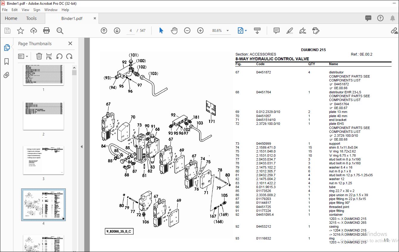 Same Tractor DIAMOND 215 Parts Catalog Manual - PDF DOWNLOAD ...