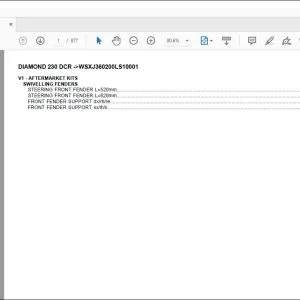 Same Tractor DIAMOND 230 DCR after WSXJ360200LS10001 Parts Catalog Manual - PDF DOWNLOAD