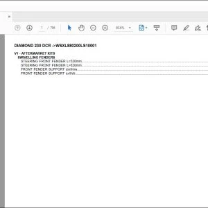 Same Tractor DIAMOND 230 DCR after WSXL880200LS10001 Parts Catalog Manual - PDF DOWNLOAD
