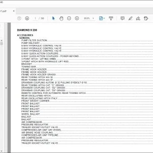 Same Tractor DIAMOND II 230 Parts Catalog Manual - PDF DOWNLOAD