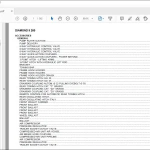 Same Tractor DIAMOND II 260 Parts Catalog Manual - PDF DOWNLOAD