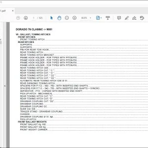 Same Tractor DORADO 76 CLASSIC after 9001 Parts Catalog Manual - PDF DOWNLOAD
