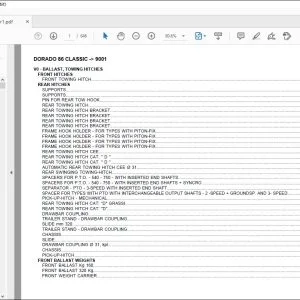 Same Tractor DORADO 86 CLASSIC after 9001 Parts Catalog Manual - PDF DOWNLOAD