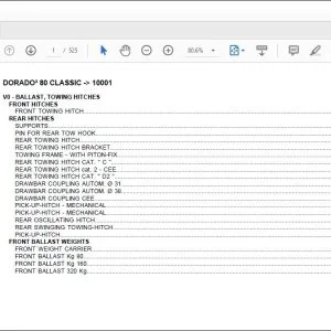 Same Tractor DORADO³ 80 CLASSIC after 10001 Parts Catalog Manual - PDF DOWNLOAD