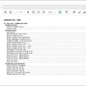 Same Tractor DORADO³ 80 after 5001 Parts Catalog Manual - PDF DOWNLOAD