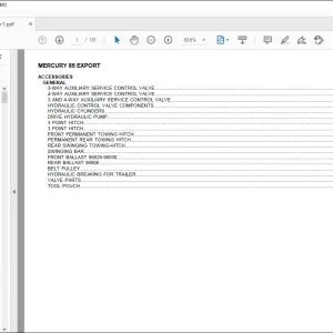 Same Tractor MERCURY 85 EXPORT Parts Catalog Manual - PDF DOWNLOAD