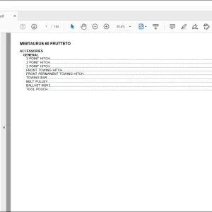 Same Tractor MINITAURUS 60 FRUTTETO Parts Catalog Manual - PDF DOWNLOAD