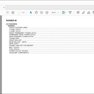 Same Tractor RANGER 45 Parts Catalog Manual - PDF DOWNLOAD