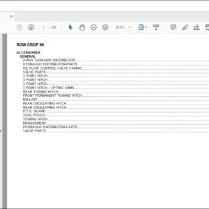Same Tractor ROW CROP 90 Parts Catalog Manual - PDF DOWNLOAD
