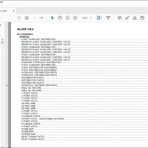 Same Tractor Silver 100.4 Parts Catalog Manual - PDF DOWNLOAD
