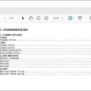 Same Tractor TAURUS 40 E after S10S403WX1E1001 Parts Catalog Manual - PDF DOWNLOAD