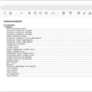 Same Tractor TAURUS 60 EXPORT Parts Catalog Manual - PDF DOWNLOAD