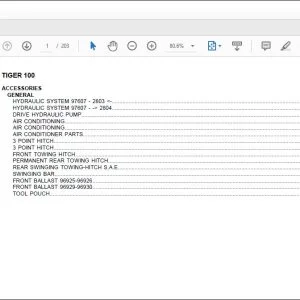 Same Tractor Tiger 100 Parts Catalog Manual - PDF DOWNLOAD