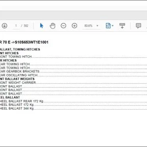 Same Tractor Tiger 70 E after S10S653WTE1001 Parts Catalog Manual - PDF DOWNLOAD