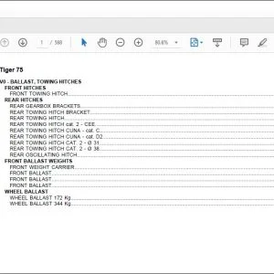 Same Tractor Tiger 75 Parts Catalog Manual - PDF DOWNLOAD