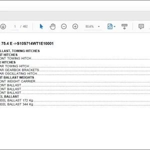 Same Tractor Tiger 75.4 E after S10S714WT1E10001 Parts Catalog Manual - PDF DOWNLOAD
