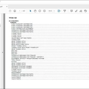 Same Tractor Titan 145 Parts Catalog Manual - PDF DOWNLOAD