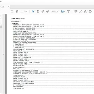 Same Tractor Titan 190 after 3001 Parts Catalog Manual - PDF DOWNLOAD