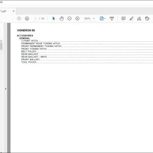 Same Tractor VIGNERON 50 Parts Catalog Manual - PDF DOWNLOAD