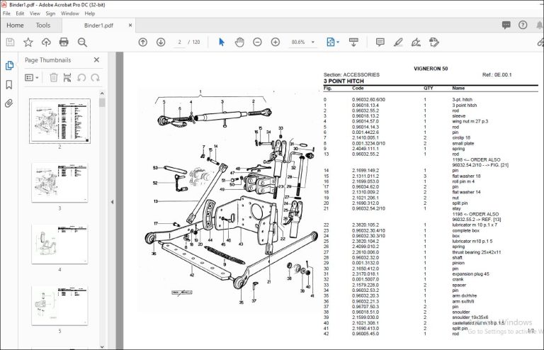 Same Tractor VIGNERON 50 Parts Catalog Manual - PDF DOWNLOAD ...