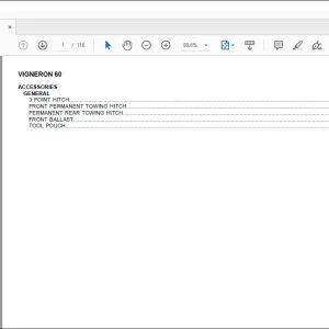 Same Tractor VIGNERON 60 Parts Catalog Manual - PDF DOWNLOAD