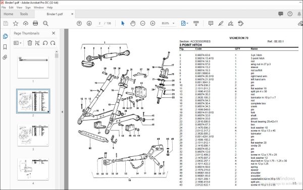 Same Tractor VIGNERON 70 Parts Catalog Manual - PDF DOWNLOAD ...