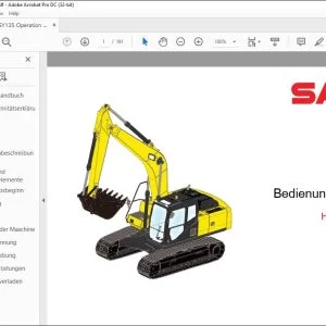 Sany SY135U Hydraulikbagger Betriebsanleitung -  PDF DOWNLOAD