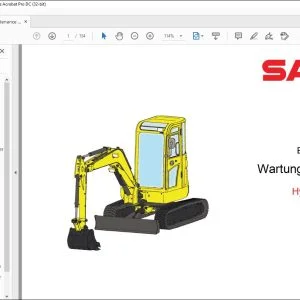 Sany SY18C Hydraulikbagger Wartungshandbuch - PDF DOWNLOAD (GERMAN)
