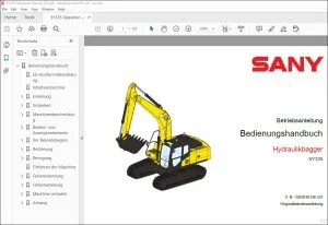 Sany SY335 Hydraulikbagger Bedienungshandbuch - PDF DOWNLOAD