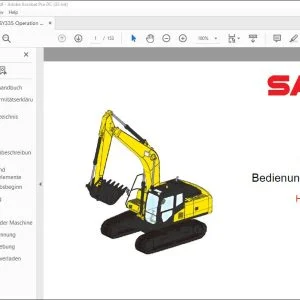 Sany SY335 Hydraulikbagger Bedienungshandbuch - PDF DOWNLOAD