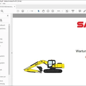 Sany SY335 Hydraulikbagger Wartungshandbuch - PDF DOWNLOAD