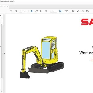 Sany SY35C Hydraulikbagger Wartungshandbuch - PDF DOWNLOAD (german)