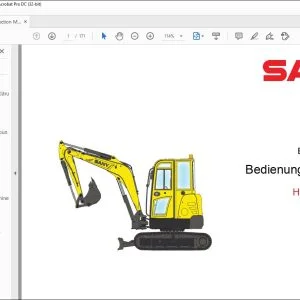 Sany SY35U Hydraulikbagger Bedienungsanleitung  - PDF DOWNLOAD (GERMAN)