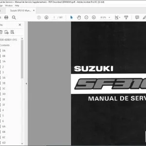 Suzuki SF310 Manual de Servicio + Manual de Servicio Supplementario - PDF Download (SPANISH)