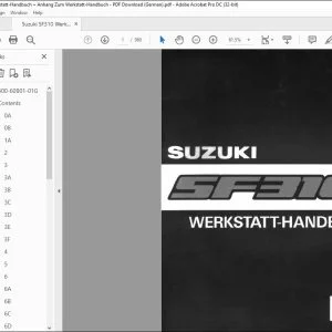 Suzuki SF310 Werkstatt-Handbuch + Anhang Zum Werkstatt-Handbuch - PDF Download (German)