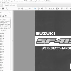Suzuki SF413 Werkstatt-Handbuch + Anhang Zum Werkstatt-Handbuch - PDF Download (German)