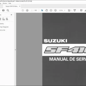 Suzuki SF416 Manual De Servicio (Spanish) - PDF DOWNLOAD