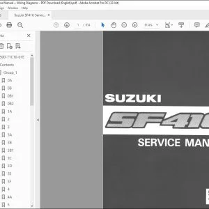 Suzuki SF416 Service Manual + Wiring Diagrams - PDF Download (English)