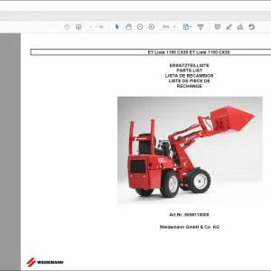Wacker Neuson 1150 CX30-Weidemann Wheel Loader  PARTS LIST Manual - PDF DOWNLOAD